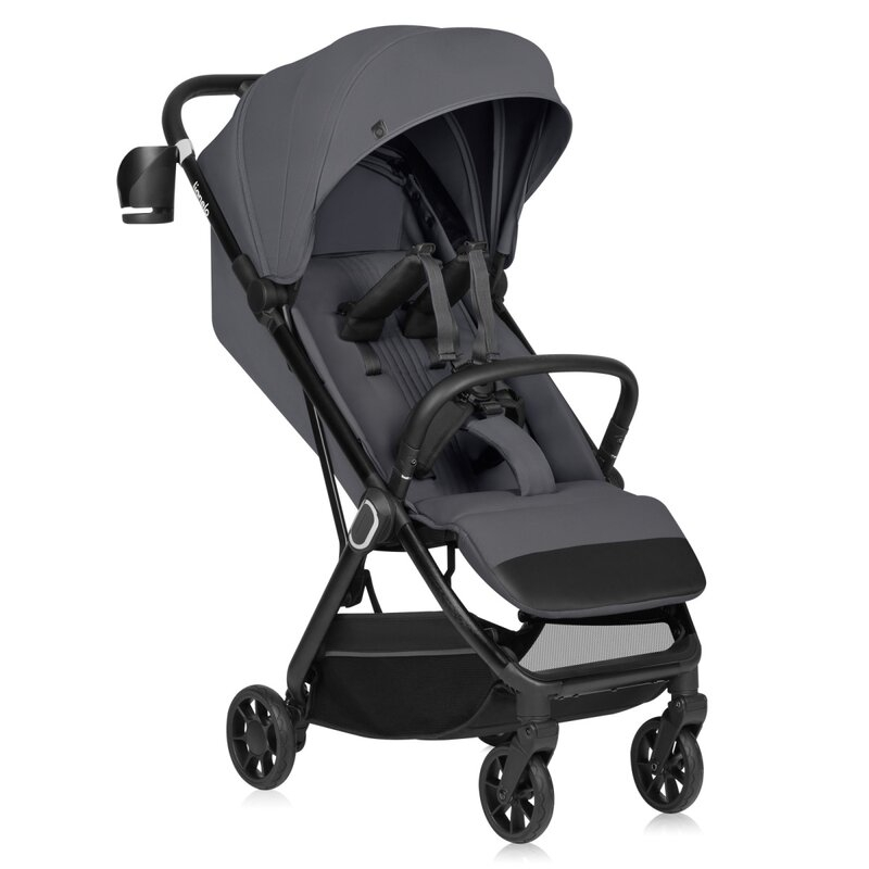 Carucior sport, Lionelo, Bess, Greutate redusa - 7.5 kg, Sustine 22 kg, 6 luni+, Capotina impermeabila, Protectie SPF 50+, Include suport sticla, Pliere cu o singura mana, Compact, Maner pentru transp [1]