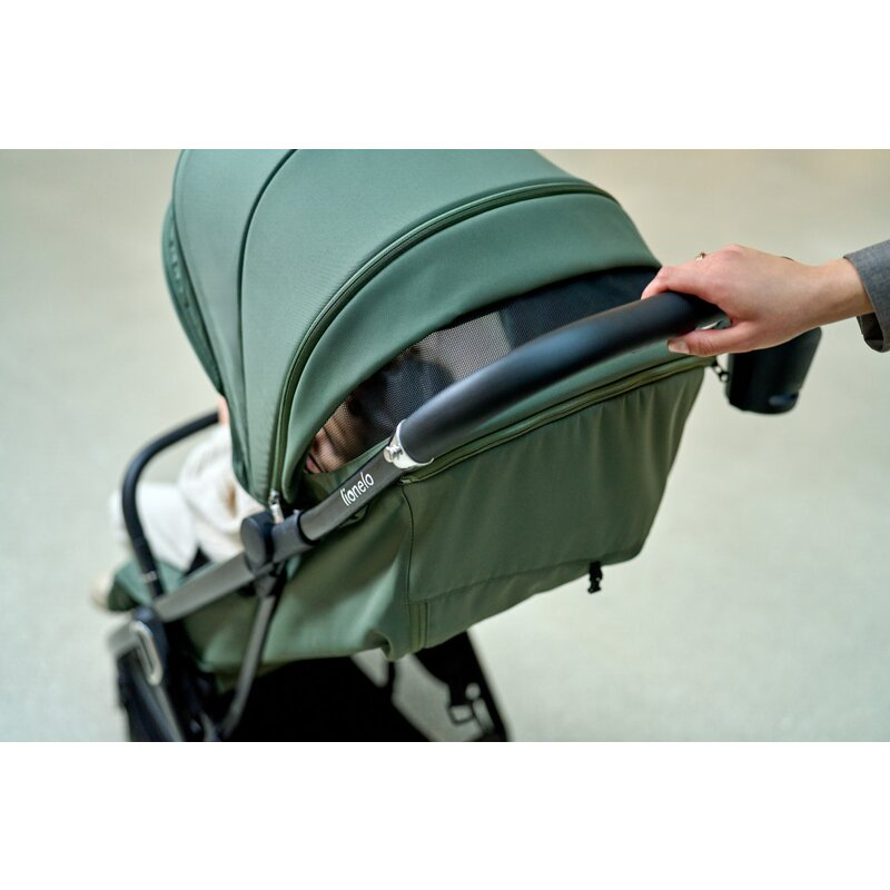 Carucior sport, Lionelo, Bess, Greutate redusa - 7.5 kg, Sustine 22 kg, 6 luni+, Capotina impermeabila, Protectie SPF 50+, Include suport sticla, Pliere cu o singura mana, Compact, Maner pentru transp [18]
