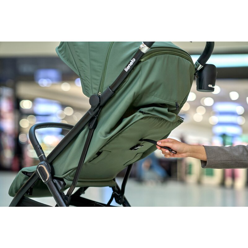 Carucior sport, Lionelo, Bess, Greutate redusa - 7.5 kg, Sustine 22 kg, 6 luni+, Capotina impermeabila, Protectie SPF 50+, Include suport sticla, Pliere cu o singura mana, Compact, Maner pentru transp [15]