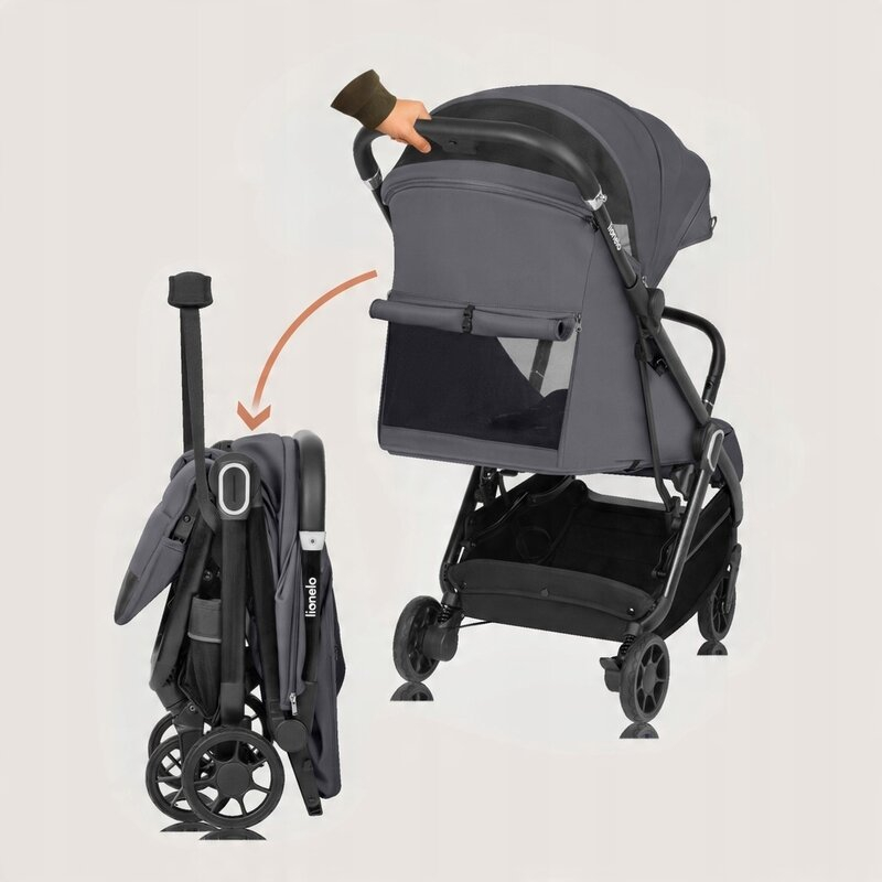 Carucior sport, Lionelo, Bess, Greutate redusa - 7.5 kg, Sustine 22 kg, 6 luni+, Capotina impermeabila, Protectie SPF 50+, Include suport sticla, Pliere cu o singura mana, Compact, Maner pentru transp [28]