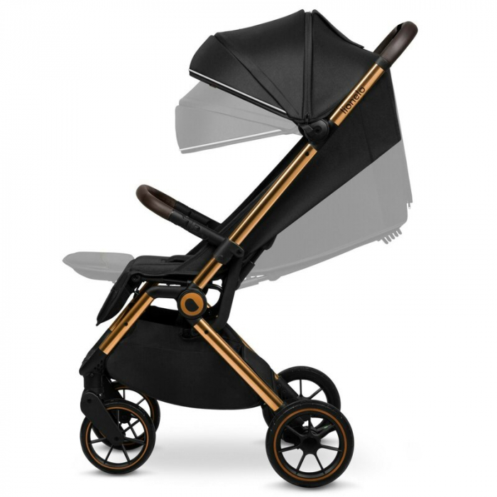 Carucior sport, Lionelo, Cloe, Cu accesorii, Cadru din aluminiu, Pana la 22 kg, Usor, Pliere compacta pentru avion, cu o singura mana, Ideal pentru toate tipurile de suprafete, 6 luni+, Black Onyx [6]