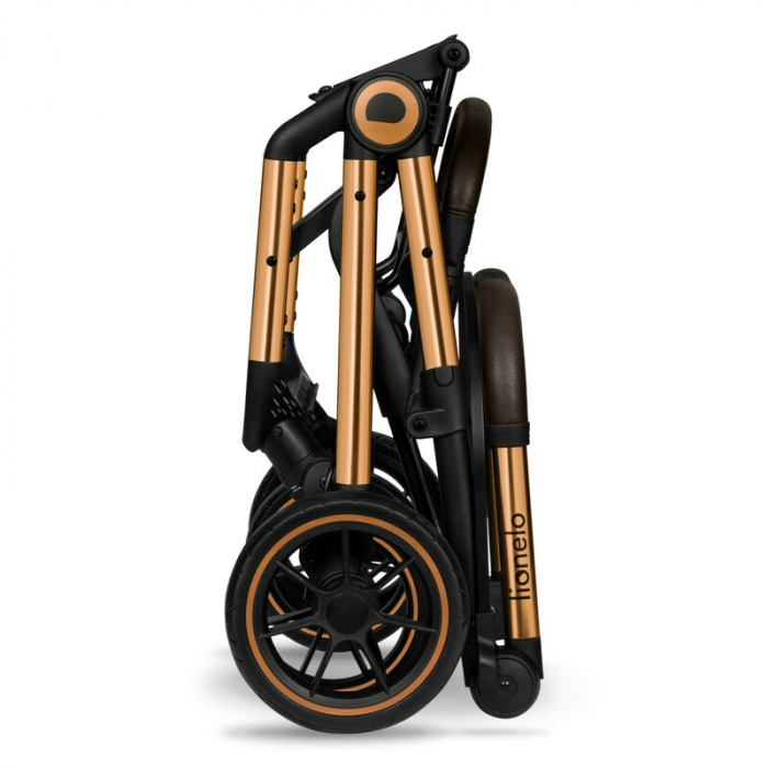 Carucior sport, Lionelo, Cloe, Cu accesorii, Cadru din aluminiu, Pana la 22 kg, Usor, Pliere compacta pentru avion, cu o singura mana, Ideal pentru toate tipurile de suprafete, 6 luni+, Black Onyx [12]