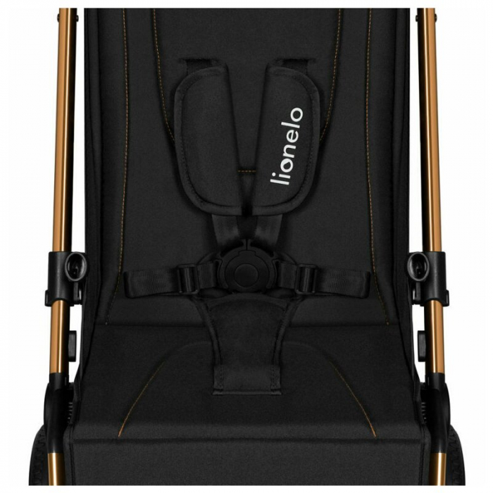 Carucior sport, Lionelo, Cloe, Cu accesorii, Cadru din aluminiu, Pana la 22 kg, Usor, Pliere compacta pentru avion, cu o singura mana, Ideal pentru toate tipurile de suprafete, 6 luni+, Black Onyx [17]