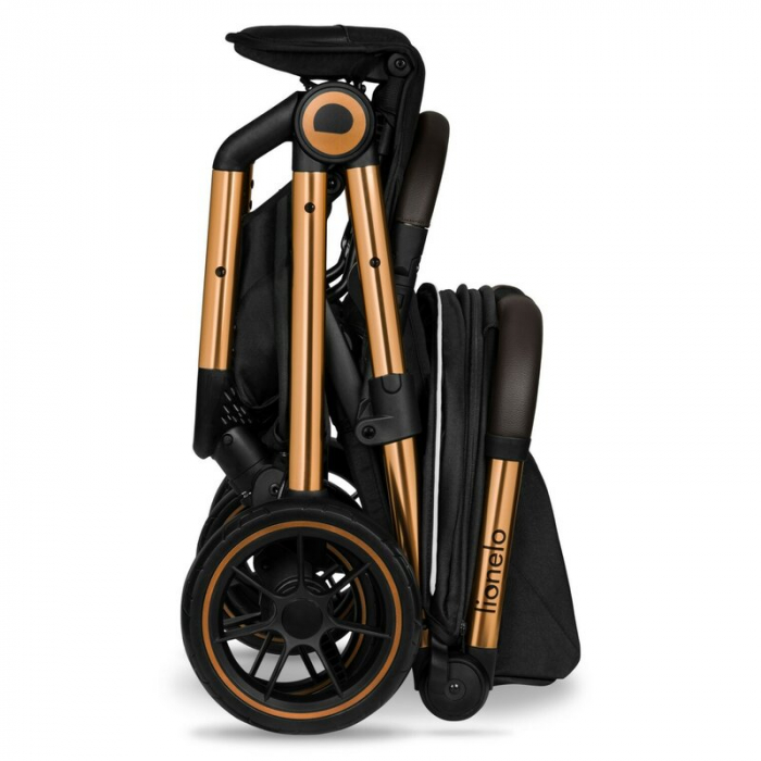 Carucior sport, Lionelo, Cloe, Cu accesorii, Cadru din aluminiu, Pana la 22 kg, Usor, Pliere compacta pentru avion, cu o singura mana, Ideal pentru toate tipurile de suprafete, 6 luni+, Black Onyx [13]