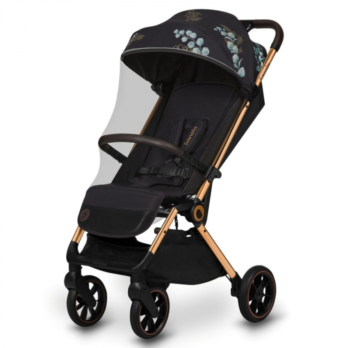 Carucior sport, Lionelo, Cloe, Golden Moments, Editie limitata, Cu accesorii, Cadru din aluminiu, Pana la 22 kg, Usor, Pliere compacta pentru avion, cu o singura mana, Ideal pentru toate tipurile de s [8]