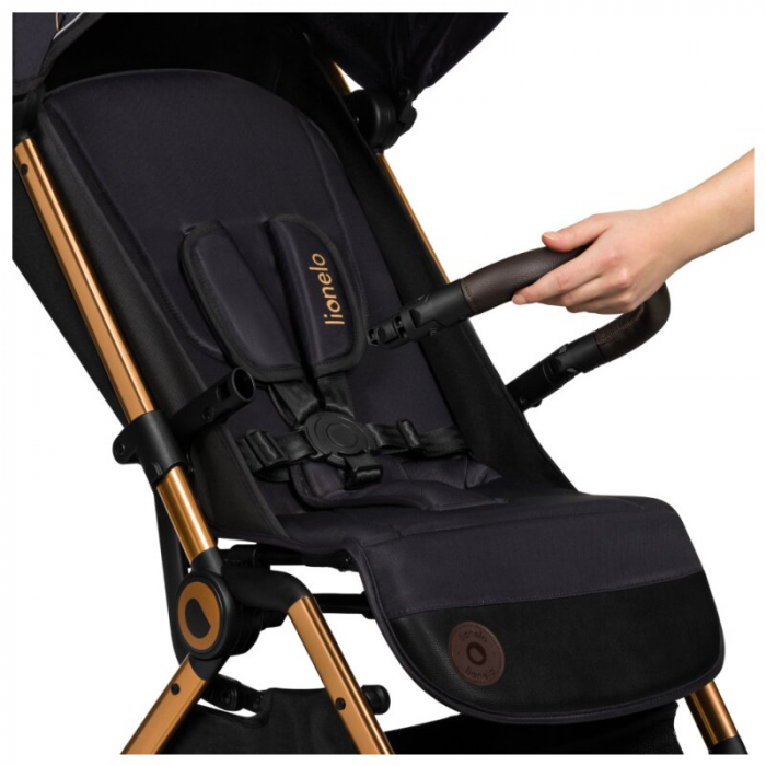 Carucior sport, Lionelo, Cloe, Golden Moments, Editie limitata, Cu accesorii, Cadru din aluminiu, Pana la 22 kg, Usor, Pliere compacta pentru avion, cu o singura mana, Ideal pentru toate tipurile de s [17]