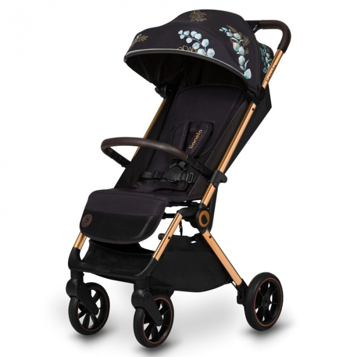 Carucior sport, Lionelo, Cloe, Golden Moments, Editie limitata, Cu accesorii, Cadru din aluminiu, Pana la 22 kg, Usor, Pliere compacta pentru avion, cu o singura mana, Ideal pentru toate tipurile de s [3]