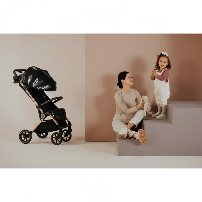 Carucior sport, Lionelo, Cloe, Golden Moments, Editie limitata, Cu accesorii, Cadru din aluminiu, Pana la 22 kg, Usor, Pliere compacta pentru avion, cu o singura mana, Ideal pentru toate tipurile de s [23]