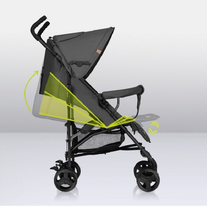 Carucior sport, Lionelo, Elia, Cu plasa de tantari, Conform cu standardul european de securitate EN1888-1, Gri [26]