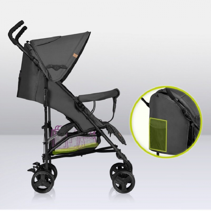 Carucior sport, Lionelo, Elia, Cu plasa de tantari, Conform cu standardul european de securitate EN1888-1, Gri [27]