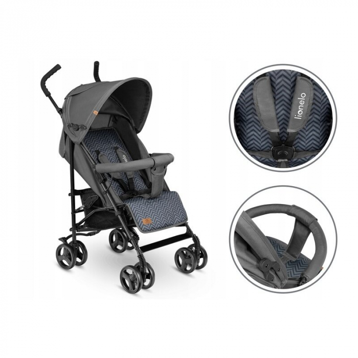 Carucior sport, Lionelo, Elia, Cu plasa de tantari, Conform cu standardul european de securitate EN1888-1, Gri [8]