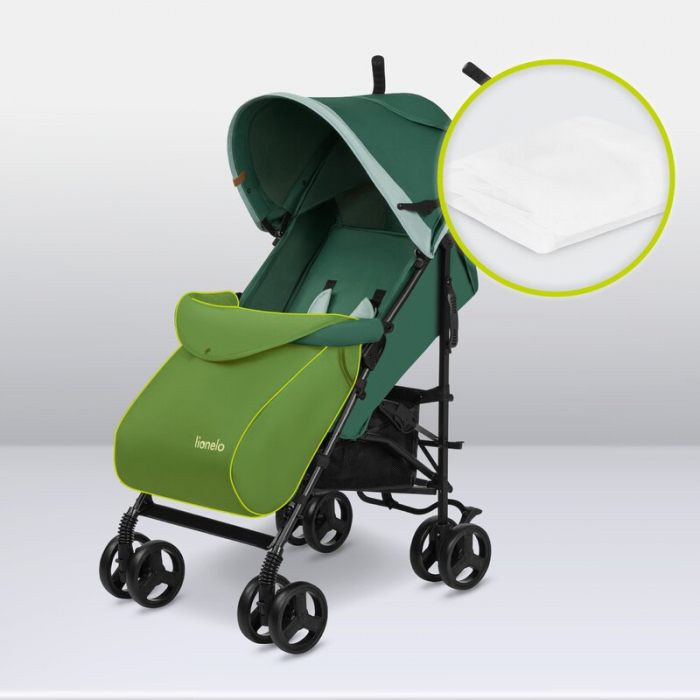 Carucior sport, Lionelo, Elia, Cu plasa de tantari, Conform cu standardul european de securitate EN1888-1, Verde inchis [25]
