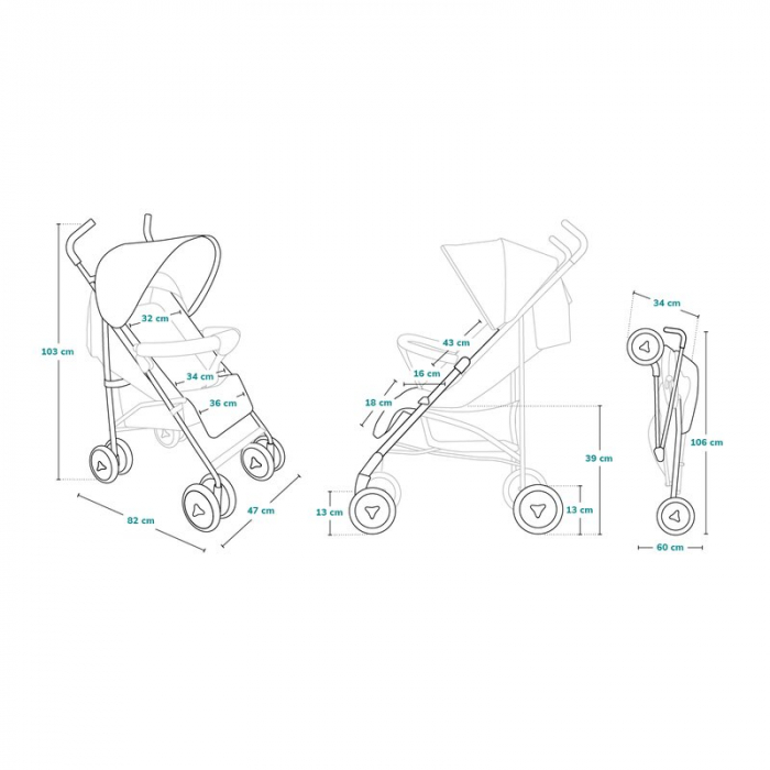 Carucior sport, Lionelo, Elia, Cu plasa de tantari, Conform cu standardul european de securitate EN1888-1, Verde inchis [30]