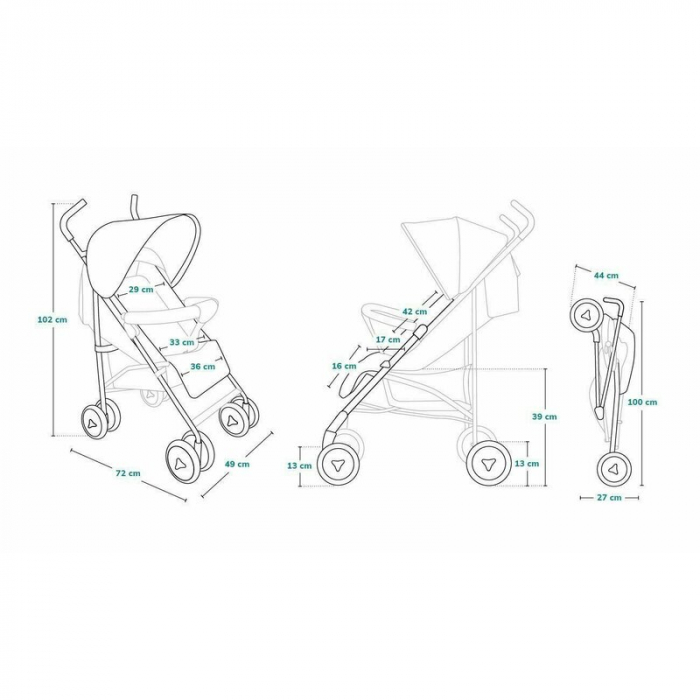 Carucior sport, Lionelo, Elia Oslo, Cu plasa de tantari, Conform cu standardul european de securitate EN1888-1, Negru [11]