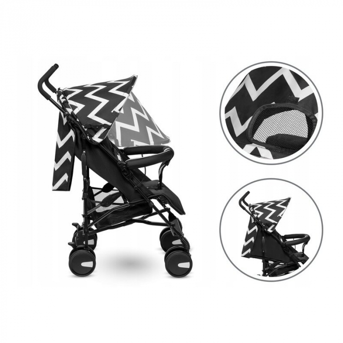Carucior sport, Lionelo, Elia Oslo, Cu plasa de tantari, Conform cu standardul european de securitate EN1888-1, Negru [12]