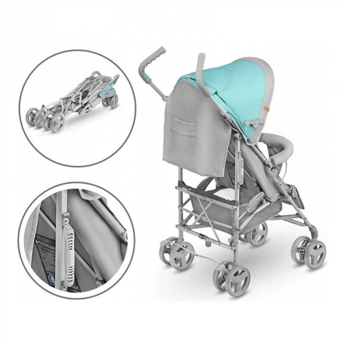 Carucior sport, Lionelo, Elia Tropical, Cu plasa de tantari, Conform cu standardul european de securitate EN1888-1, Turcoaz [14]