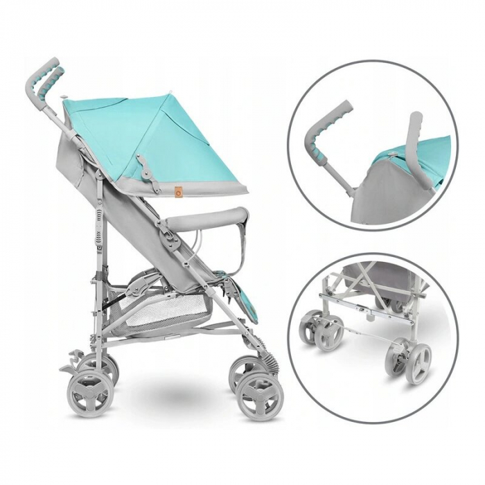 Carucior sport, Lionelo, Elia Tropical, Cu plasa de tantari, Conform cu standardul european de securitate EN1888-1, Turcoaz [12]