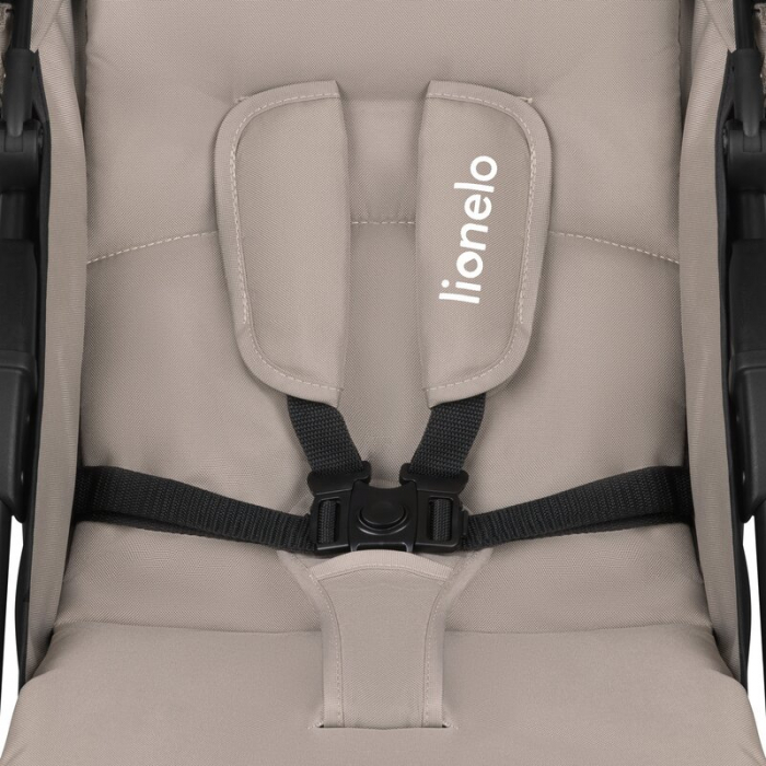 Carucior sport, Lionelo, Emma Plus, Cu tavita, 2 Suporturi pentru pahar, Geanta accesorii, Conform cu standardul european de securitate EN1888-1, Bej [14]