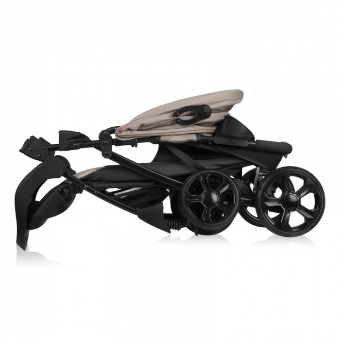Carucior sport, Lionelo, Emma Plus, Cu tavita, 2 Suporturi pentru pahar, Geanta accesorii, Conform cu standardul european de securitate EN1888-1, Bej [15]