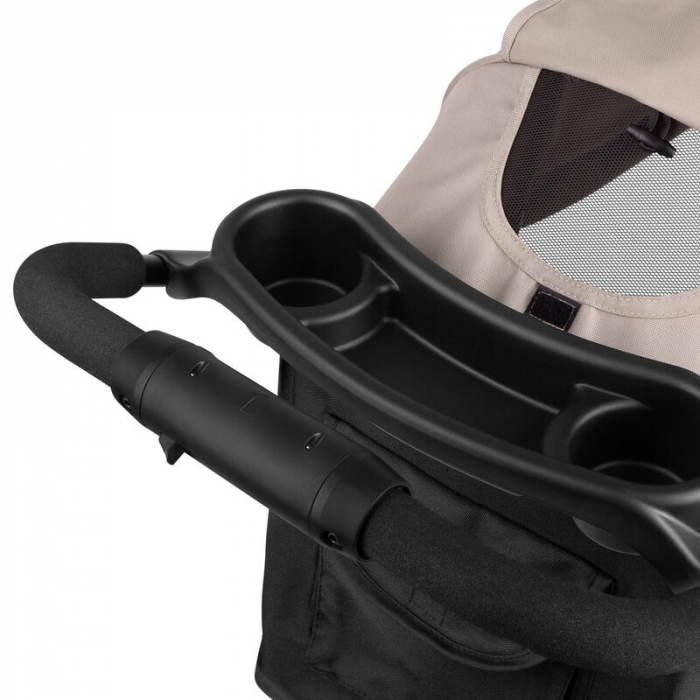 Carucior sport, Lionelo, Emma Plus, Cu tavita, 2 Suporturi pentru pahar, Geanta accesorii, Conform cu standardul european de securitate EN1888-1, Bej [13]