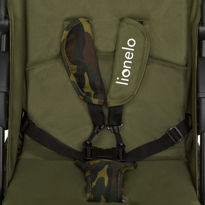 Carucior sport, Lionelo, Emma Plus, Cu tavita, 2 Suporturi pentru pahar, Geanta accesorii, Conform cu standardul european de securitate EN1888-1, Forest Green [13]