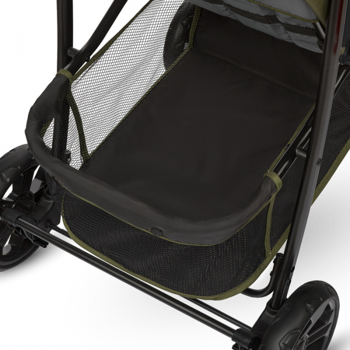 Carucior sport, Lionelo, Emma Plus, Cu tavita, 2 Suporturi pentru pahar, Geanta accesorii, Conform cu standardul european de securitate EN1888-1, Forest Green [10]