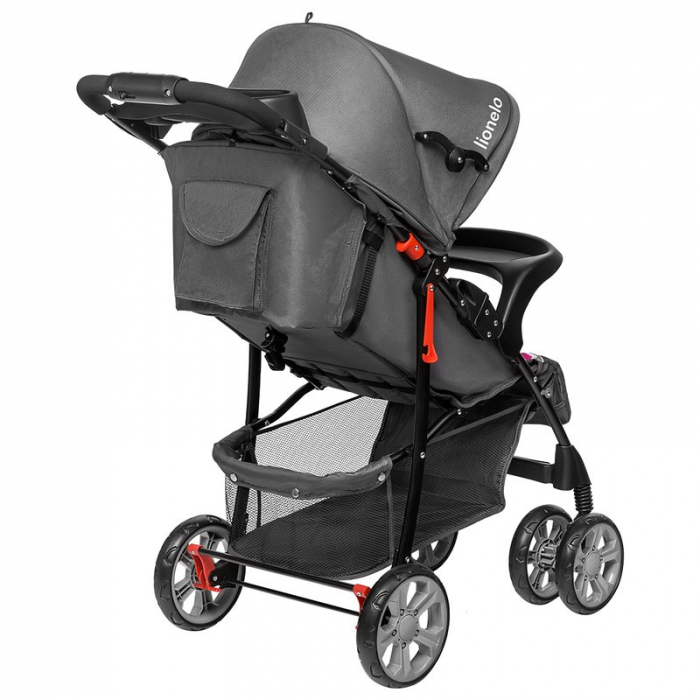 Carucior sport, Lionelo, Emma Plus, Cu tavita, 2 Suporturi pentru pahar, Geanta accesorii, Conform cu standardul european de securitate EN1888-1, Pink Scandi [10]