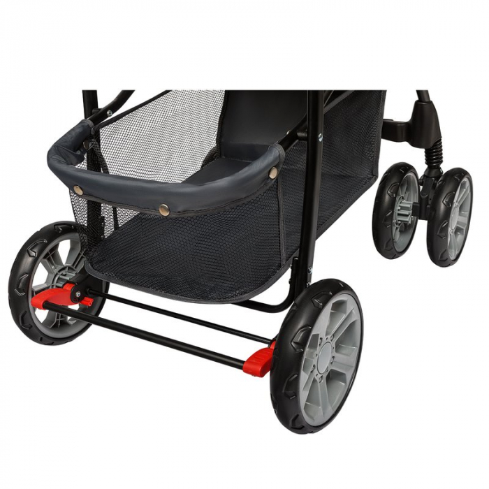 Carucior sport, Lionelo, Emma Plus, Cu tavita, 2 Suporturi pentru pahar, Geanta accesorii, Conform cu standardul european de securitate EN1888-1, Pink Scandi [17]