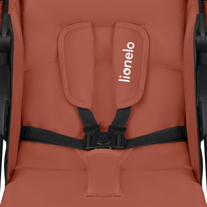 Carucior sport, Lionelo, Emma Plus, Cu tavita, 2 Suporturi pentru pahar, Geanta accesorii, Conform cu standardul european de securitate EN1888-1, Roz [14]