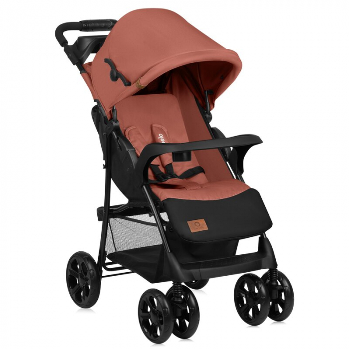 Carucior sport, Lionelo, Emma Plus, Cu tavita, 2 Suporturi pentru pahar, Geanta accesorii, Conform cu standardul european de securitate EN1888-1, Roz [1]