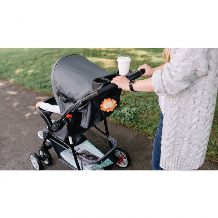 Carucior sport, Lionelo, Emma Plus, Cu tavita, 2 Suporturi pentru pahar, Geanta accesorii, Conform cu standardul european de securitate EN1888-1, Stone [30]