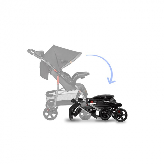Carucior sport, Lionelo, Emma Plus, Cu tavita, 2 Suporturi pentru pahar, Geanta accesorii, Conform cu standardul european de securitate EN1888-1, Stone [23]