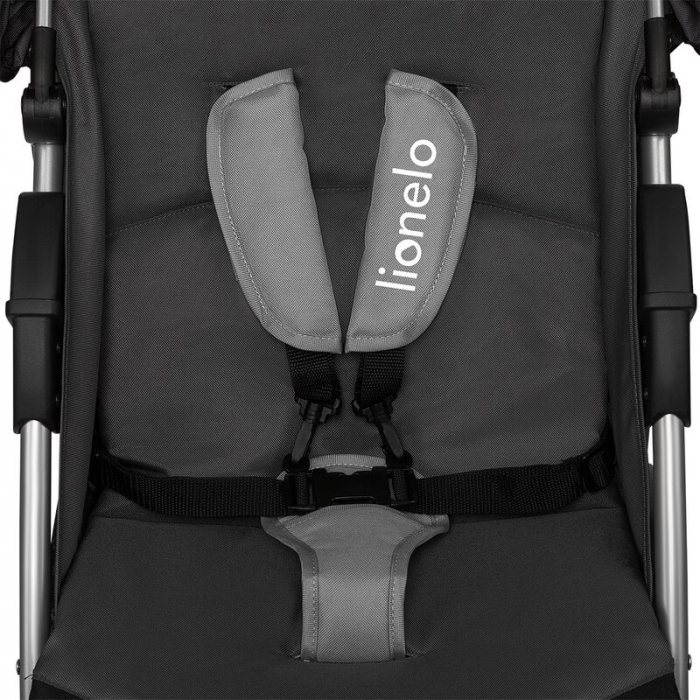Carucior sport, Lionelo, Emma Plus, Cu tavita, 2 Suporturi pentru pahar, Geanta accesorii, Conform cu standardul european de securitate EN1888-1, Stone [14]