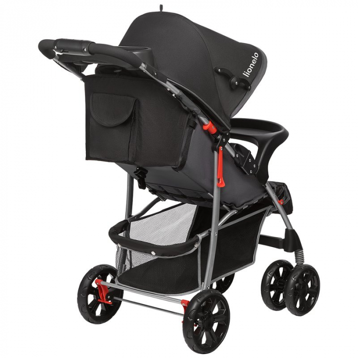 Carucior sport, Lionelo, Emma Plus, Cu tavita, 2 Suporturi pentru pahar, Geanta accesorii, Conform cu standardul european de securitate EN1888-1, Stone [7]