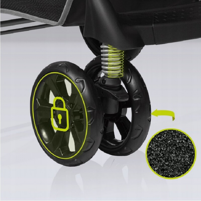 Carucior sport, Lionelo, Emma Plus, Cu tavita, 2 Suporturi pentru pahar, Geanta accesorii, Conform cu standardul european de securitate EN1888-1, Stone [44]