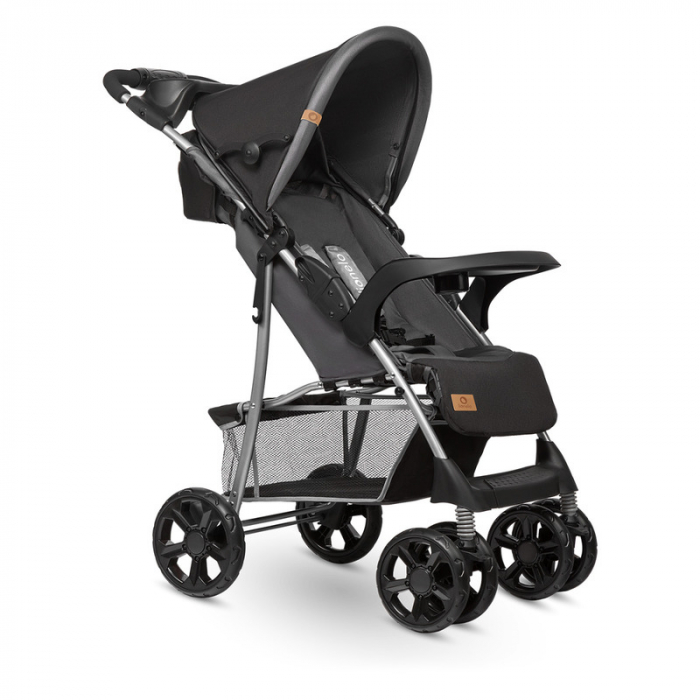Carucior sport, Lionelo, Emma Plus, Cu tavita, 2 Suporturi pentru pahar, Geanta accesorii, Conform cu standardul european de securitate EN1888-1, Stone [4]