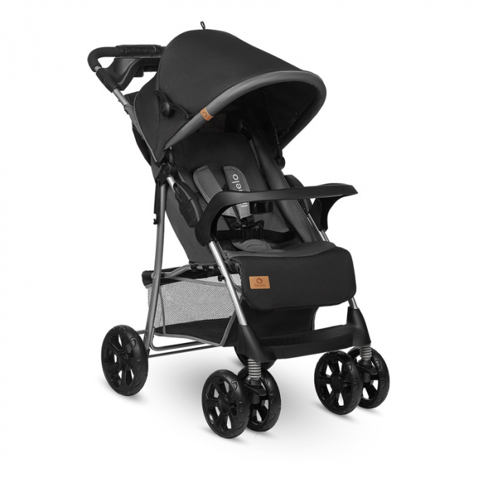 Carucior sport, Lionelo, Emma Plus, Cu tavita, 2 Suporturi pentru pahar, Geanta accesorii, Conform cu standardul european de securitate EN1888-1, Stone [1]