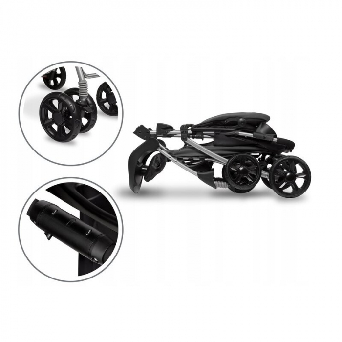Carucior sport, Lionelo, Emma Plus, Cu tavita, 2 Suporturi pentru pahar, Geanta accesorii, Conform cu standardul european de securitate EN1888-1, Stone [29]