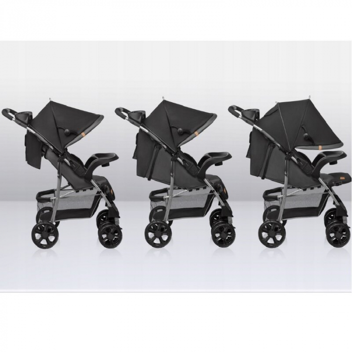 Carucior sport, Lionelo, Emma Plus, Cu tavita, 2 Suporturi pentru pahar, Geanta accesorii, Conform cu standardul european de securitate EN1888-1, Stone [42]