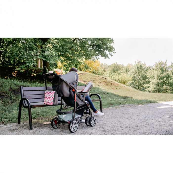 Carucior sport, Lionelo, Emma Plus, Cu tavita, 2 Suporturi pentru pahar, Geanta accesorii, Conform cu standardul european de securitate EN1888-1, Stone [35]