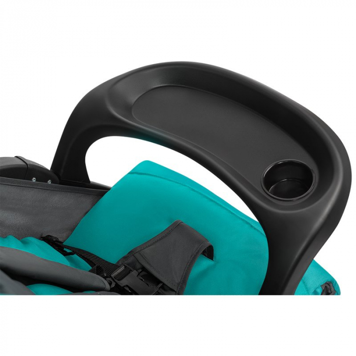 Carucior sport, Lionelo, Emma Plus, Cu tavita, 2 Suporturi pentru pahar, Geanta accesorii, Conform cu standardul european de securitate EN1888-1, Vivid Turquoise [12]