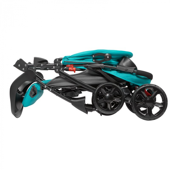Carucior sport, Lionelo, Emma Plus, Cu tavita, 2 Suporturi pentru pahar, Geanta accesorii, Conform cu standardul european de securitate EN1888-1, Vivid Turquoise [20]