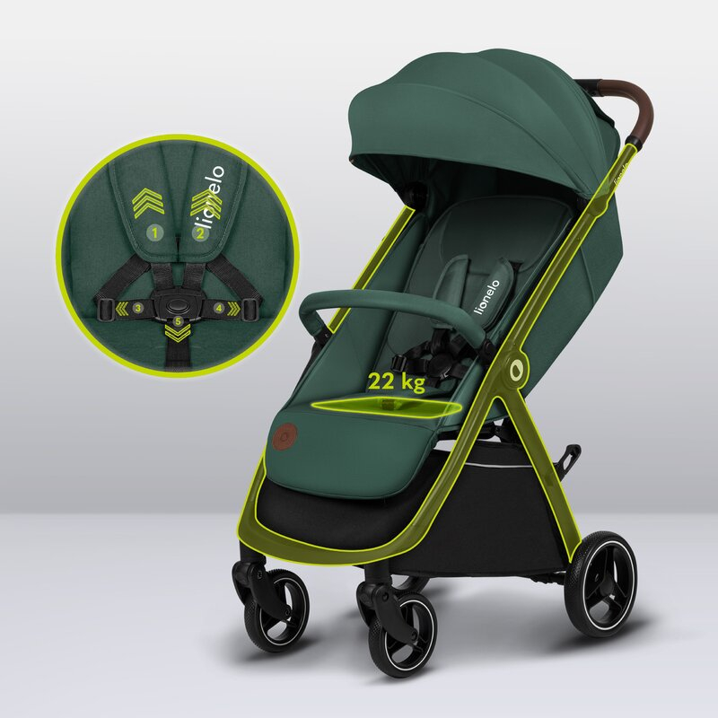 Carucior sport, Lionelo, Ingrid, Capotina impermeabila cu filtru UPF50+, Pana la 22 Kg, Spatar reglabil in 3 pozitii, Include suport pahar si plasa de tantari, Sistem pentru pliere automata, 6 luni+,  [27]