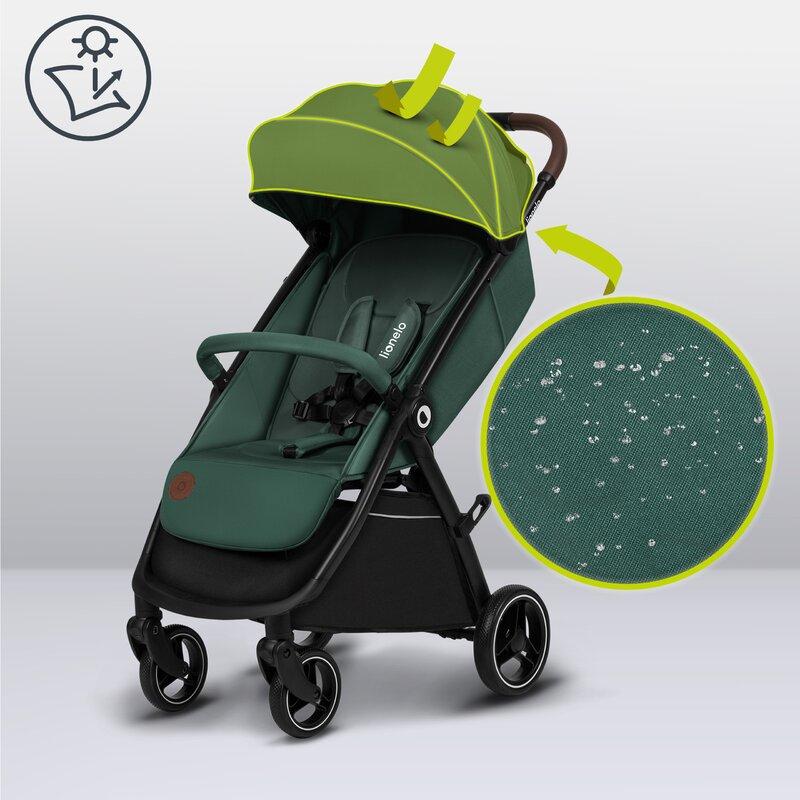 Carucior sport, Lionelo, Ingrid, Capotina impermeabila cu filtru UPF50+, Pana la 22 Kg, Spatar reglabil in 3 pozitii, Include suport pahar si plasa de tantari, Sistem pentru pliere automata, 6 luni+,  [24]