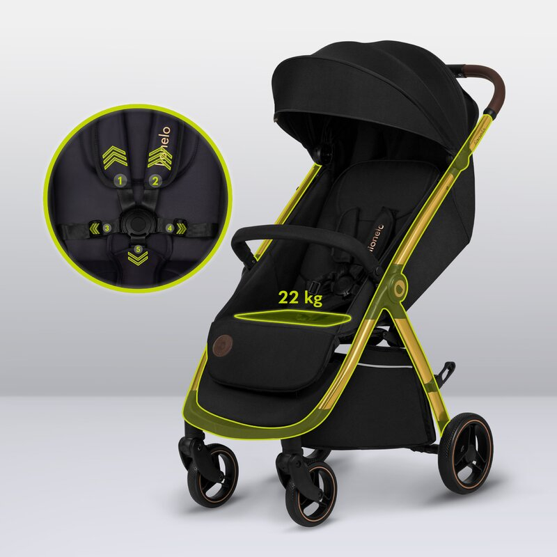 Carucior sport, Lionelo, Ingrid, Capotina impermeabila cu filtru UPF50+, Pana la 22 Kg, Spatar reglabil in 3 pozitii, Include suport pahar si plasa de tantari, Sistem pentru pliere automata, 6 luni+,  [26]