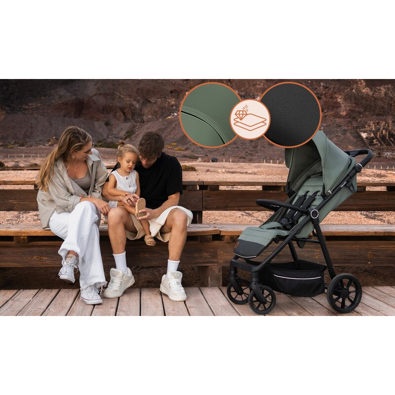 Carucior sport, Lionelo, Iva, Sustine 22 kg, 6 luni+, Capotina mare, Impermeabila, Protectie SPF 50+, 3 pozitii inclinare spatar, 8 pozitii inclinare suport picioare, 5 pozitii reglare maner, Include  [21]