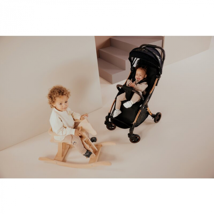 Carucior sport, Lionelo, Julie One, Editie limitata Golden Moments, De la nastere, Greutate redusa, Cu accesorii, Cadru din aluminiu, 0-22 kg, Pliere compacta pentru avion, Conform cu standardele euro [47]