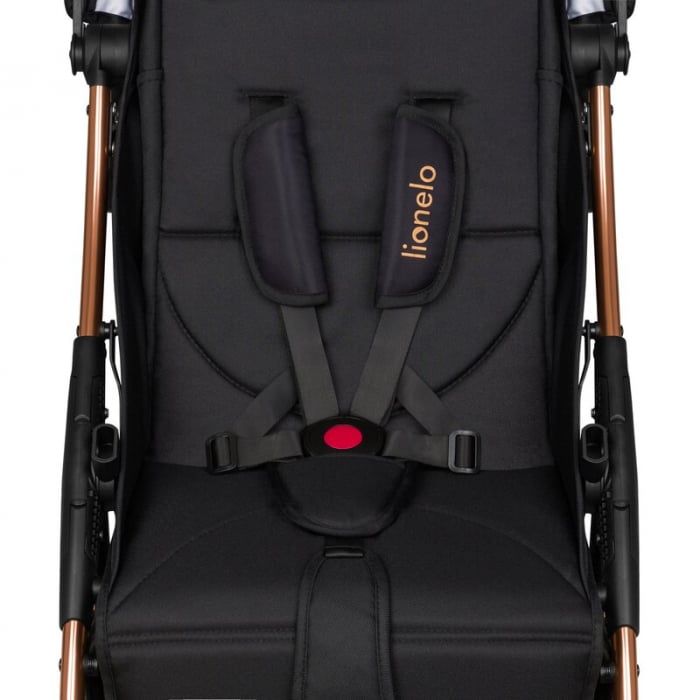 Carucior sport, Lionelo, Julie One, Editie limitata Golden Moments, De la nastere, Greutate redusa, Cu accesorii, Cadru din aluminiu, 0-22 kg, Pliere compacta pentru avion, Conform cu standardele euro [13]