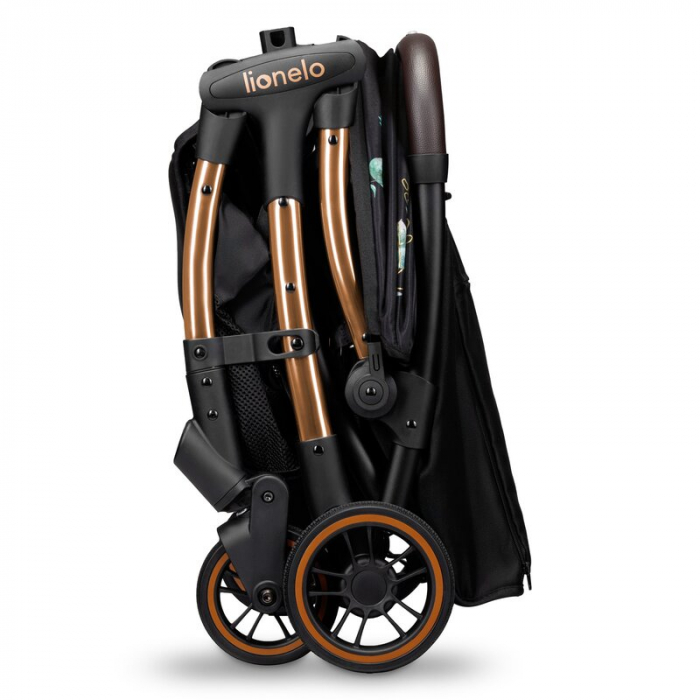 Carucior sport, Lionelo, Julie One, Editie limitata Golden Moments, De la nastere, Greutate redusa, Cu accesorii, Cadru din aluminiu, 0-22 kg, Pliere compacta pentru avion, Conform cu standardele euro [19]