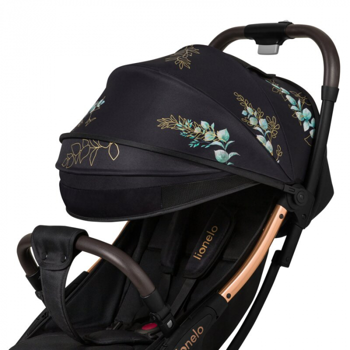 Carucior sport, Lionelo, Julie One, Editie limitata Golden Moments, De la nastere, Greutate redusa, Cu accesorii, Cadru din aluminiu, 0-22 kg, Pliere compacta pentru avion, Conform cu standardele euro [16]